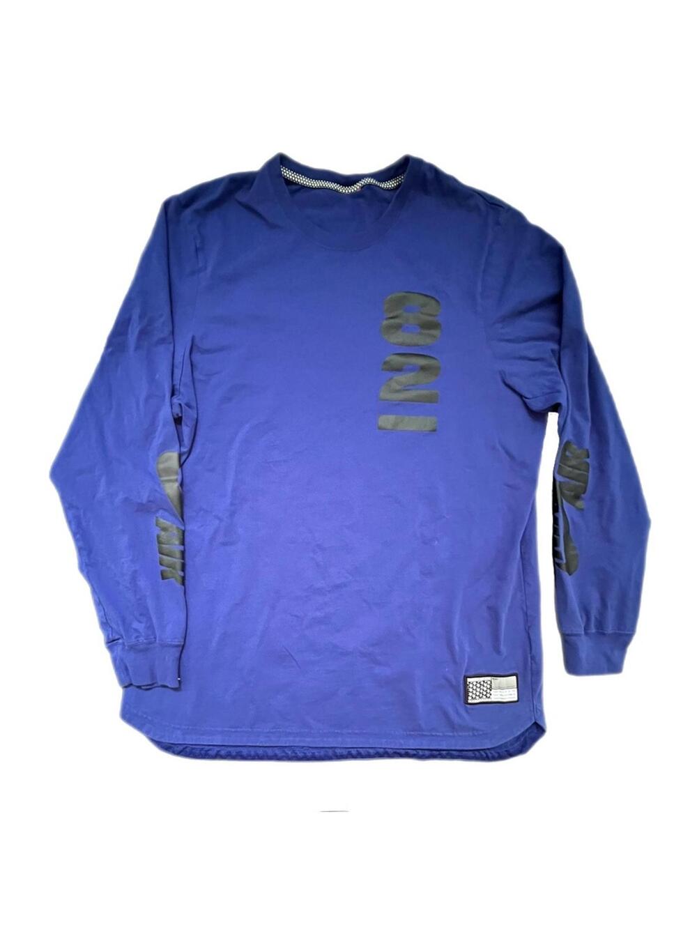 Nike “Modern Legend” Blue Long Sleeve Shirt with Black Graphics - XL